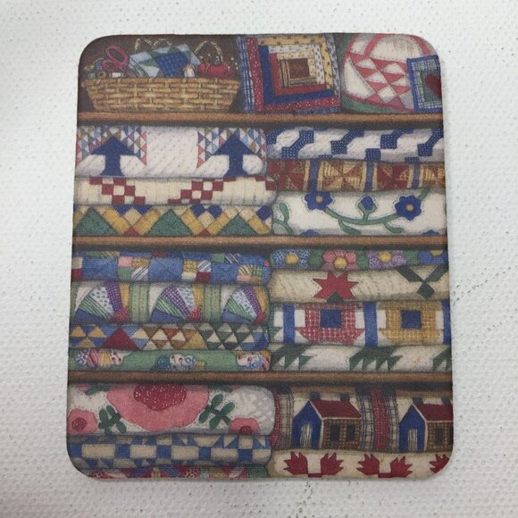 Quilt Refrigerator Magnet Quilting Sewing Home Decor Irish Chain Rose House Blue - Picture 1 of 4